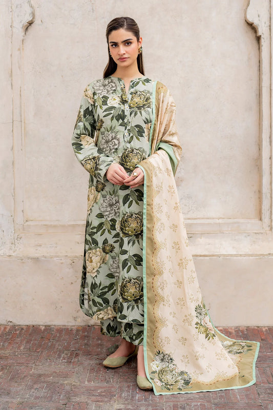 Etihad.C Pistachio Digital Printed Khaddar Collection