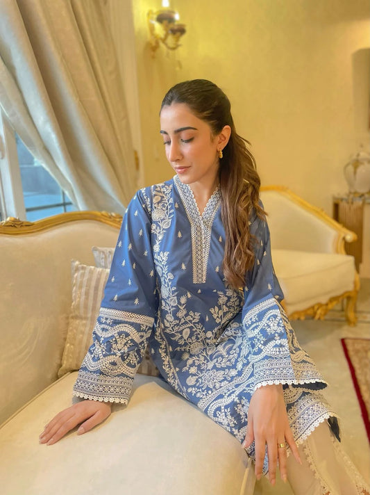 Etihad.C Blue Luxury Lawn Collection