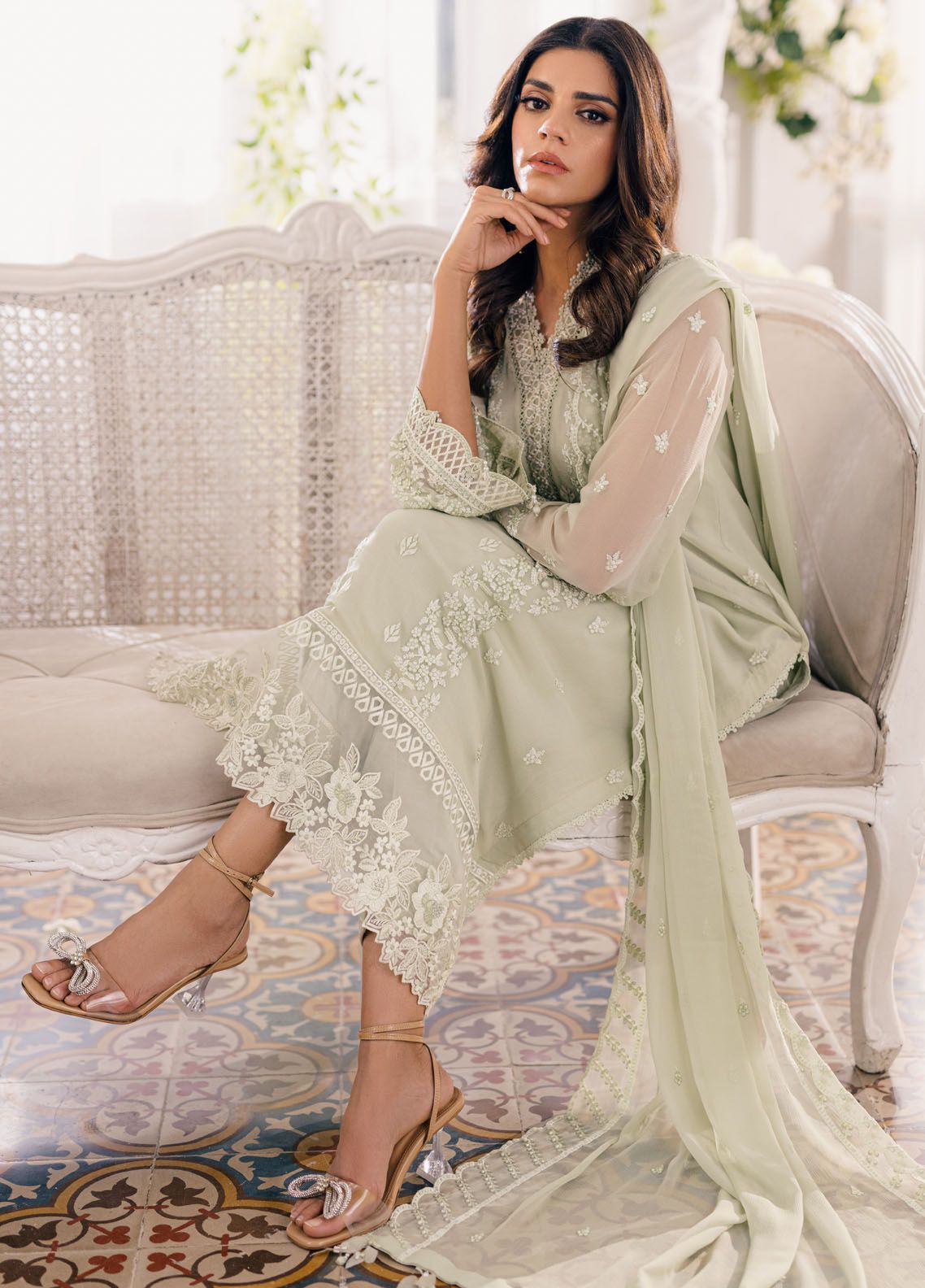Etihad.C Pistachio Formal Collection Chiffon